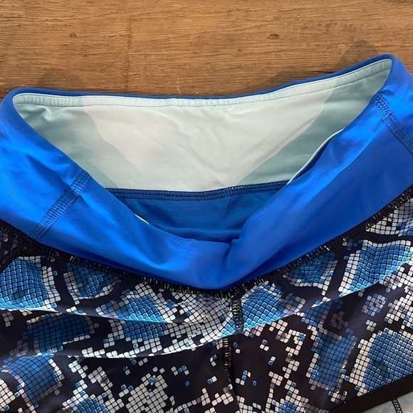 Lululemon Run: Speed Short 
Mini Ziggy Snake Caspian Blue Pipe Dream - Picture 3 of 7